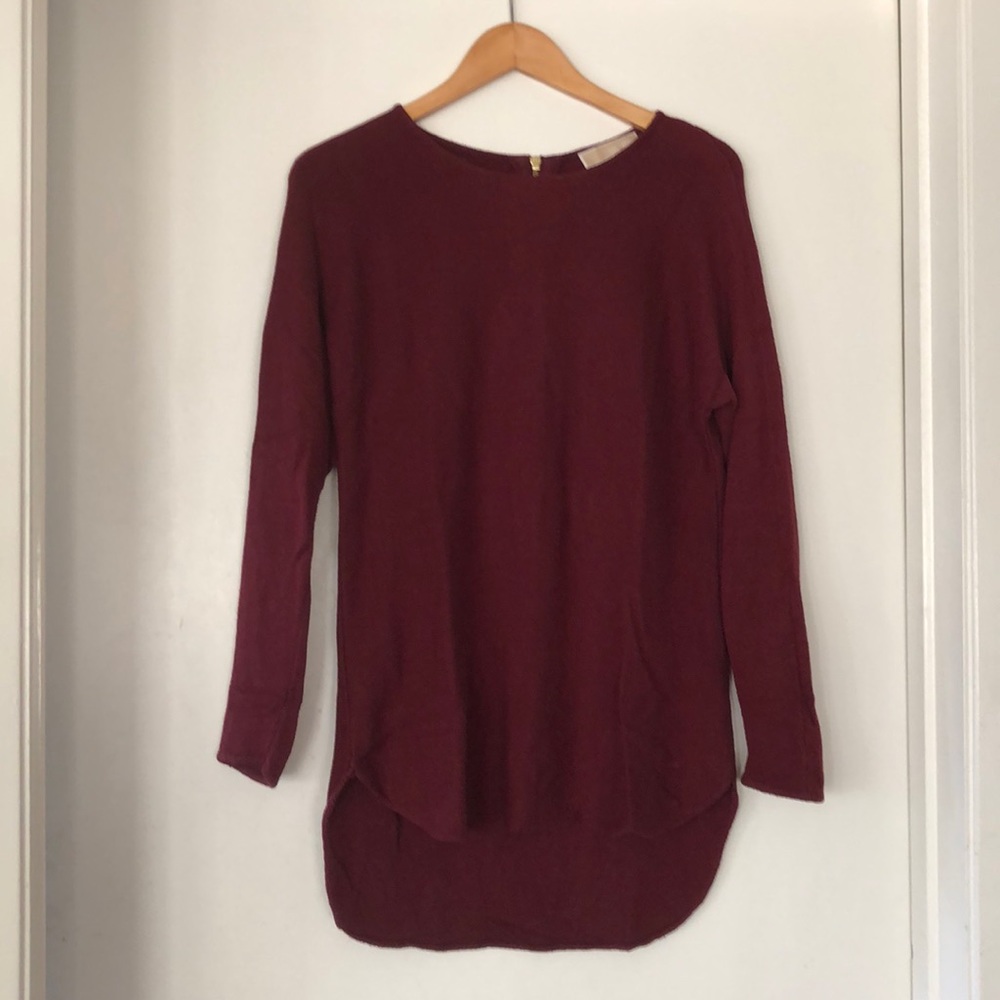 Michael Kors Burgundy Tunic Sweater